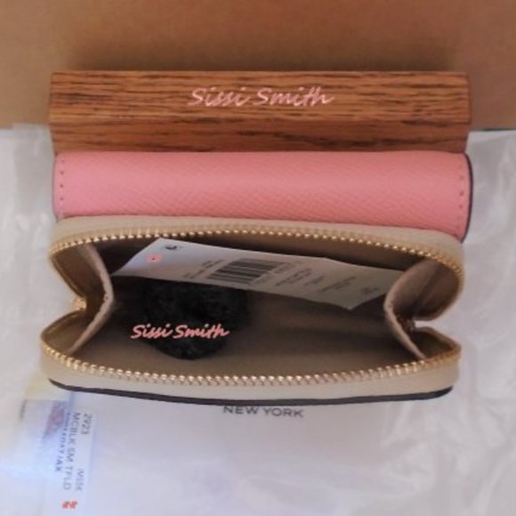 NWT Coach Candy Pink Small Trifold Wallet in Colorblock - Picture 2 of 9